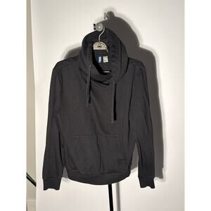 H&M Men’s layered collar ninja effect hoodie black medium